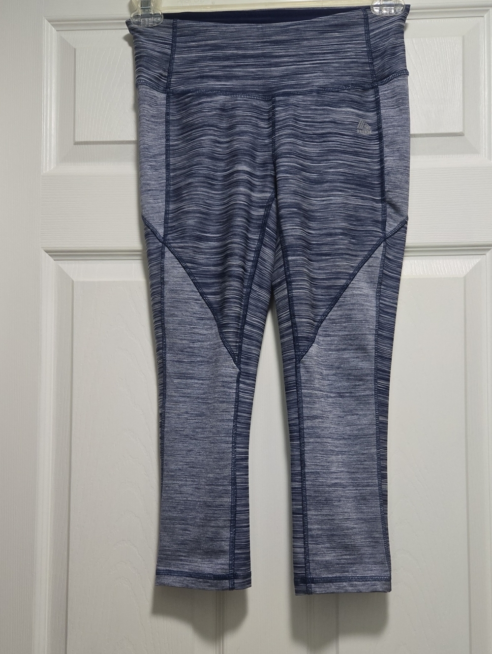 RBX Navy and Heathered Blue Active Capri Leggings